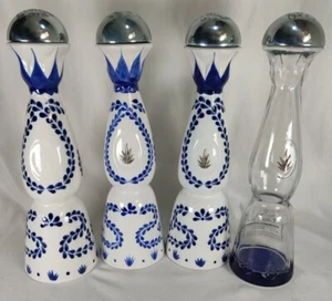 Empty!!! Clase Azul Reposado Blanco Empty Tequila Bottle 750 ml Hand Painted 15” - Picture 1 of 4