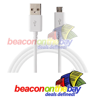 2x 3M MICRO USB Cable Charger For Samsung GALAXY S7 S6 EDGE S5 S4 S3 HTC ONE - Image 1 of 3