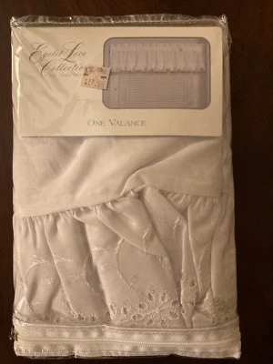 Cenefa de encaje con ojales blancos Dan River encaje de Elisa - Nueva con etiquetas Foto 1 de 4