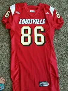 Montrell Jones Louisville Cardinals Adidas Team Issued Red Jersey Sz 48 Game  - Picture 1 of 9