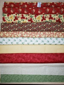 Linda Hohag PB Textiles Fabric Fat Quarter Medley Lot Of 9 Coventry Cottage - Picture 1 of 5