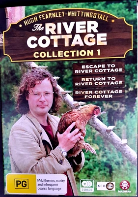 THE RIVER COTTAGE: COLLECTION 1, HUGH FERNLEY-WHITTINGSTALL / 3 DVD BOX SET VGC. - Image 1 of 4