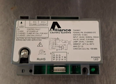 Dryer Ignition Control NON-EU ROHS, for Speed Queen P/N: 70458601 [Used] - Image 1 of 4