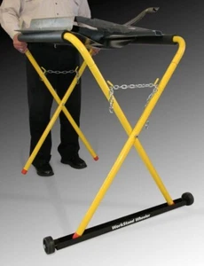 X Frame Folding Work Stand Mover Wheel Dolly Roller Caster - Picture 1 of 2