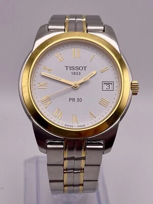 Tissot 1853 PR 50 Swiss Men's Watch WR 50M Two Tone J376/476 New Battery - Image 1 of 4