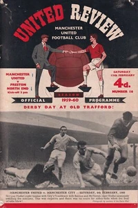 Manchester United Preston North End 1959 60 football programme Review #16 - Picture 1 of 3