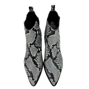 MARC FISHER VIVICA LEATHER POINTED TOE ANKLE BOOTS IN SNAKE PRINT NWOB SIZE 8.5M - Picture 1 of 13