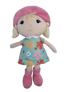 Kids Preferred Plüsch Mädchen Puppe 13 Zoll türkis rosa Blumen Kleid weiches Baby Spielzeug 2019 - Bild 1 von 8
