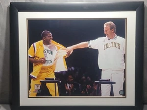 Larry Bird and Magic Johnson Retirement Night Framed Photo Hardwood Classics - Picture 1 of 10