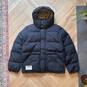 Polo Ralph Lauren 3 in 1 Down Puffer Jacket Convertible Coat Gilet - Navy - M - Picture 1 of 10