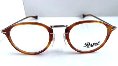 Nuevo Persol 3046-V 96 49 mm Rx-able redondo marrón marco de gafas para hombre Italia Foto 1 de 4