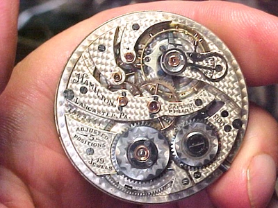 Hamilton 12S 19J Grade 900 Open Face Pendant Set Nickel Movement - Image 1 of 4