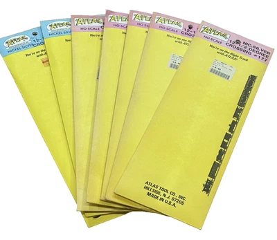7 NEW PCS. OF ATLAS HO 12 1/2 DEGREE CROSSING TRACK #177- FREE SHIP - Image 1 of 3