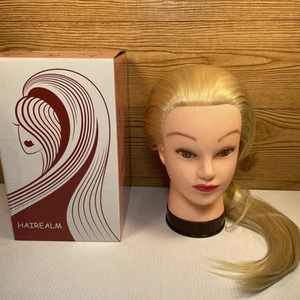 HaiRealm Blonde Cosmetology Mannequin Head *100% Human Hair *New - Picture 1 of 6