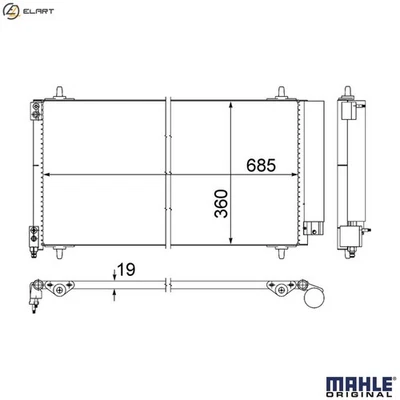 CONDENSER AIR CONDITIONING AC 592 000S FOR PEUGEOT CITROEN C5/III/Break C6 2.2L - Image 1 of 4