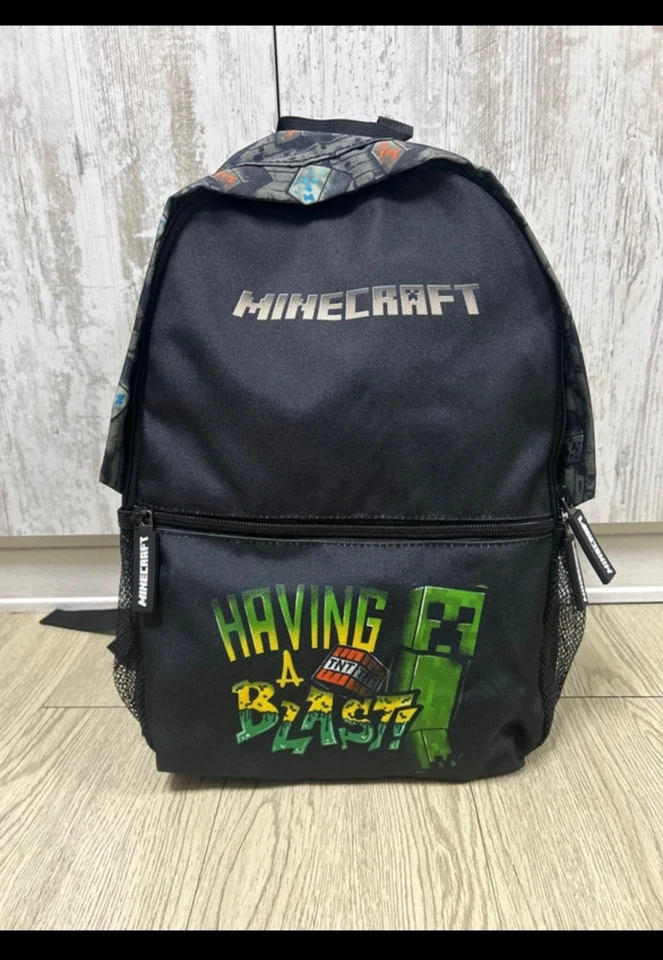  Zaino ufficiale Minecraft per bambini nuovi con cartellino 43x33 cm  - Immagine 1 di 4