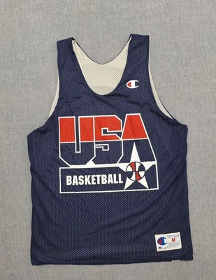 Camiseta de baloncesto vintage Champion para hombre 1992 Olympic Dream Team entrenamiento talla M Foto 1 de 4