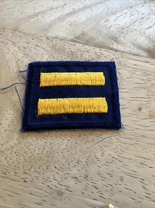 vintage patch - Insignia- Gold Bars On Blue- Embroidered- Collectible - Picture 1 of 6