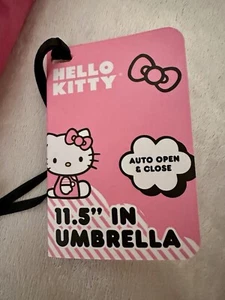 Hello Kitty Sanrio Umbrella Auto Open / Close 11.5” Pink NWT - Picture 1 of 5