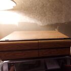 Vintage VHS Tape Holder Wood Grain 2 Drawer Cabinet Storage Case Holds 20 Tapes