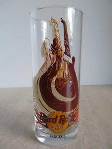 RARE HARD ROCK CAFE 15th Anniv BANGKOK Tumbler Souvenir Glass COCA-COLA 6.5" EUC - Picture 1 of 12