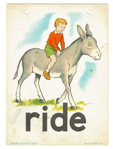Set Children Dictionary Renown Poster Cards Ride Catch - Picture 1 of 2