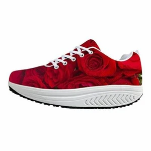 For U Designs Rocker Sole Women's Shoes - Red Rose - Size 41 (Size 10-10.5) - Picture 1 of 6