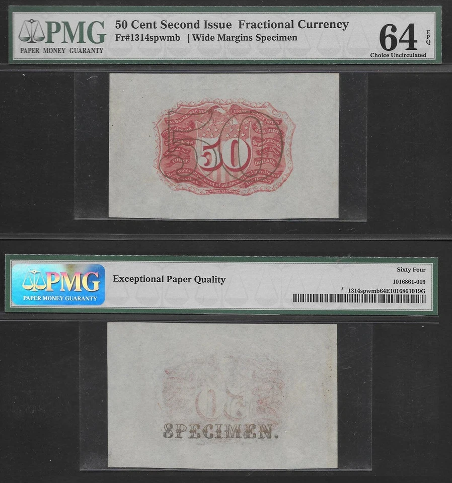 Fr# 1314 spwmb PMG 64  EPQ Choice Unc. RARE (1) in this grade and only 4 higher - Image 1 of 1