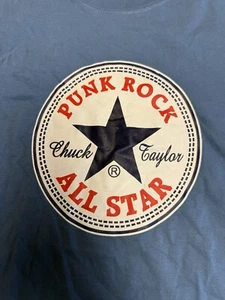 Punk Rock All-Star Chuck Taylor T Shirt - Size XL - Blue - Picture 1 of 5