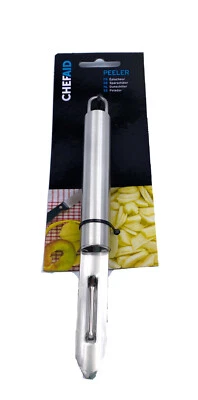 Pelador de verduras de mano tradicional de acero inoxidable Chef Aid cocina hogar  Foto 1 de 3