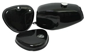 Lackset Büffeltank, Hochtank Tank + Seitendeckel schwarz für Simson S50, auch S5 - Bild 1 von 1