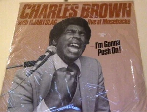 MEGA RARE still SEALED Charles Brown with HJARTSLAG lp Stockholm BLUES Sweden - Picture 1 of 11