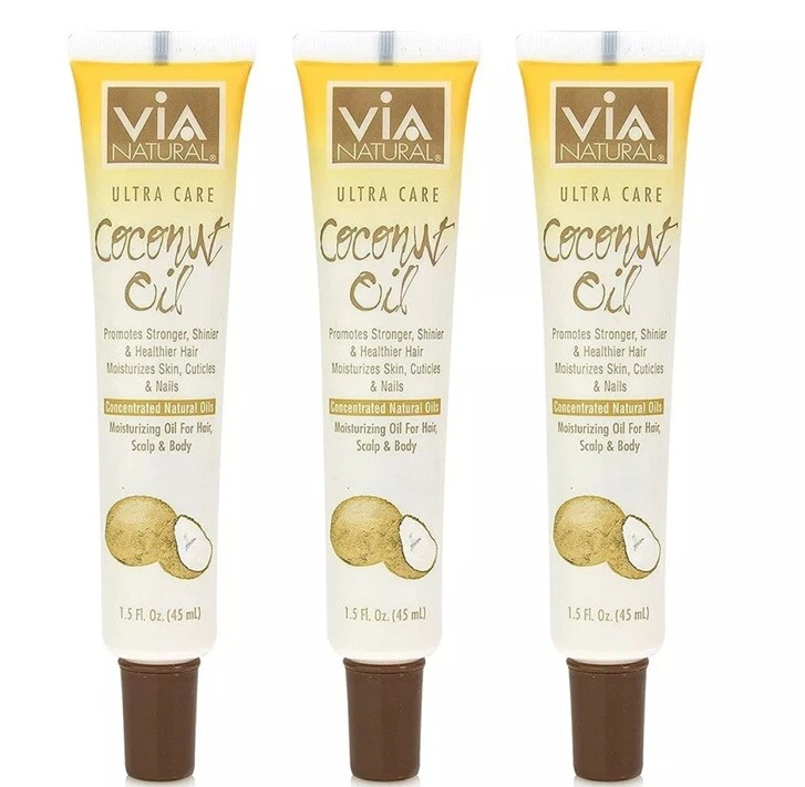 [3 упаковки] Концентрированное натуральное кокосовое масло Via Natural Ultra Care 1,5 унции - Изображение 1 из 1