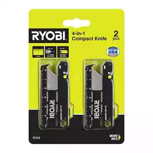 Ryobi 4-in-1 Compact Knife (2 pack) - RCK2 - Brand New - Picture 1 of 6