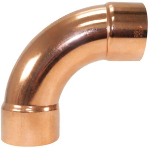 NDL 90 Degree Elbow Long turn 2-1/8in Copper pipe fittings C x C Sweat connectio - Picture 1 of 3