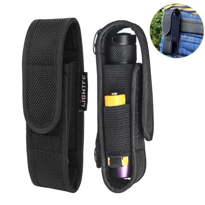 Tactical Molle Flashlight Pouch LED Torch Holster Nylon Waist Pack  Outdoor - Image 1 of 4