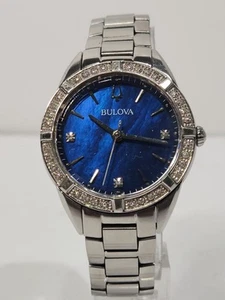Bulova 96R243 Women's Blue Watch with a Sapphire Crystal - Picture 1 of 12