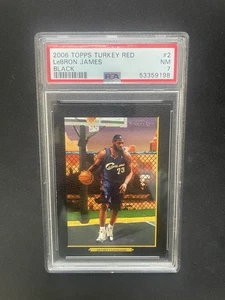 2006-07 Topps Turkey Red Lebron James Black  PSA 7 - Picture 1 of 2