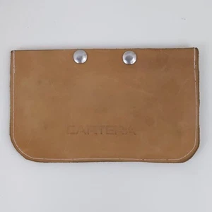 Cartera Pouch Mens Leather Wallet Tan Button Western Southwestern - Picture 1 of 4