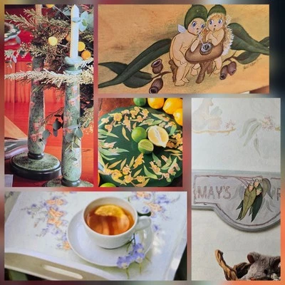 Stencilling Decoupage Folk Art Gumnut Babies Wildflower May Gibbs Craft Pattern - Image 1 of 4