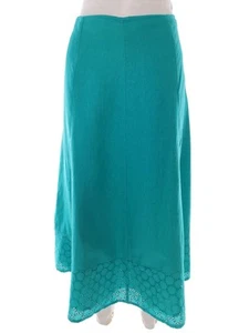 Epilogue Size 12 (40) Blue Long Maxi Skirt Linen Embroidery - Picture 1 of 5