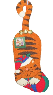 Medias de Navidad para Gato 27" Marrón Atigrado Azúcar Ciruela Sueños Peluche Gatito Regalo Foto 1 de 4