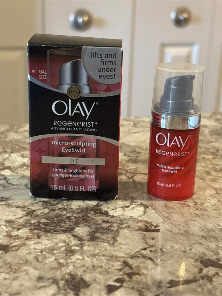 Crema antienvejecimiento Olay Regenerist microesculpidora para ojos remolino 0,5 OZ FORMA ORIGINAL NOS Foto 1 de 4