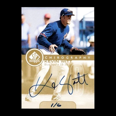 Kevin Witt 1999 SP Authentic Chirography Gold /6 #KWi Toronto Blue Jays RARE - Image 1 of 2