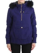 GF Ferre Padded Jacket with Hood - Short Length  -  Outerwear  - Blue