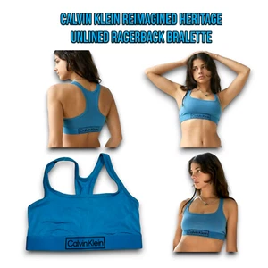 Calvin Klein Reimagined Heritage Unlined Racerback Bralette Bra Size Small _A3 - Picture 1 of 10