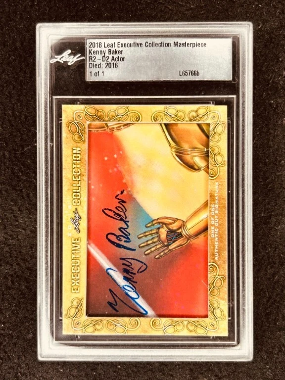 Kenny Baker 2018 Leaf Cut Signature signed autograph 1/1 PSA/DNA Star Wars R2-D2 - Image 1 of 2