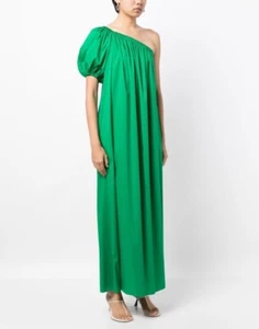 Diane Von Furstenberg DVF Pasquale One-Shoulder Maxi Dress Green Large L - Picture 1 of 6