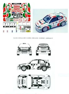 TOYOTA COROLLA WRC - CASTROL - Rally 1000LAGHI 97 - DECAL 1/24 - Picture 1 of 1