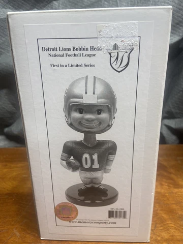 Memory Company NFL DETROIT LIONS Bobble Heads First Edition Limited Series NEW Cover